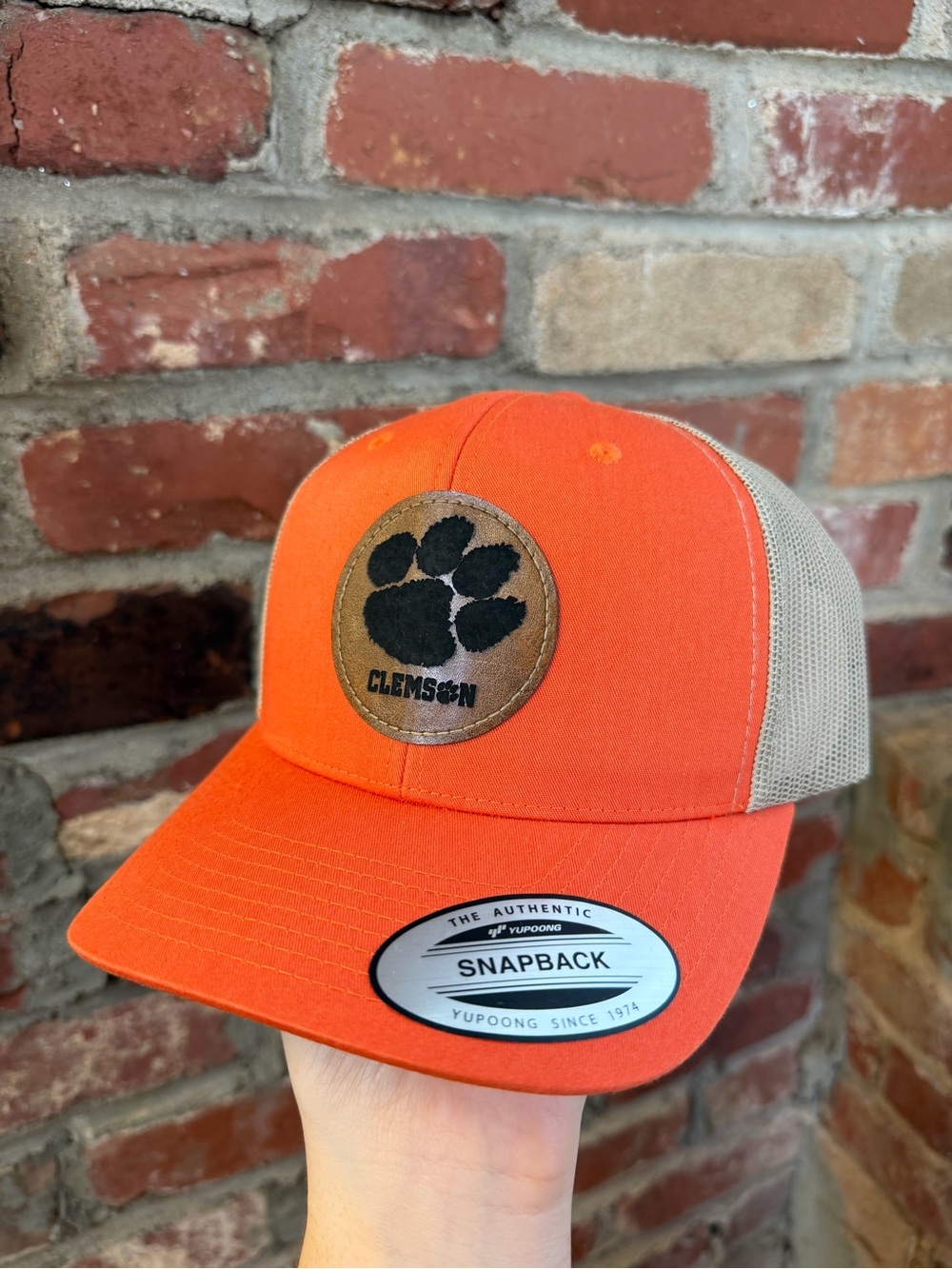 Yupoong SnapBack Orange Clemson Tigers Hat New With Sticker Still On It